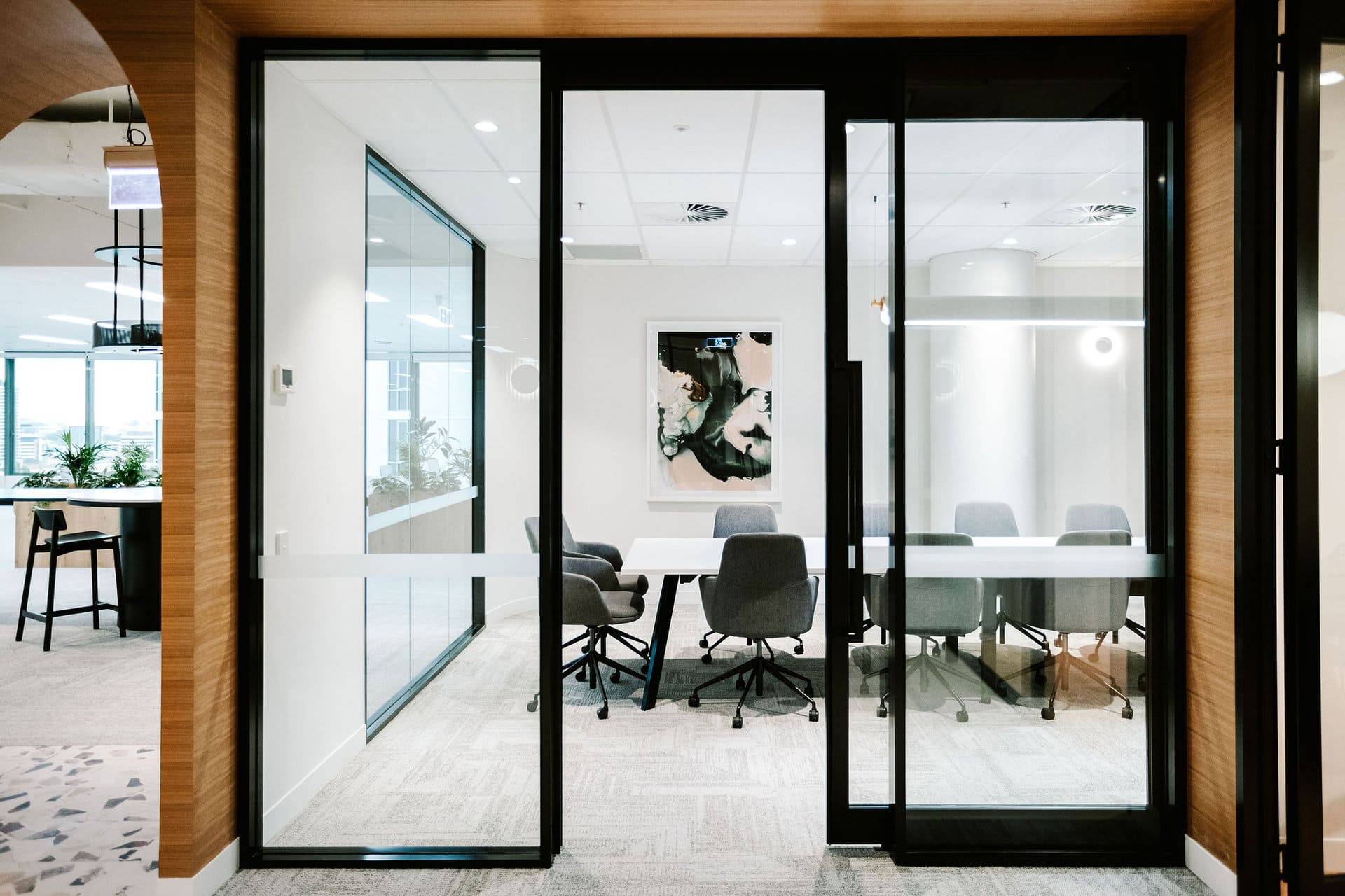 Photo Showing Partition Walls In An Office